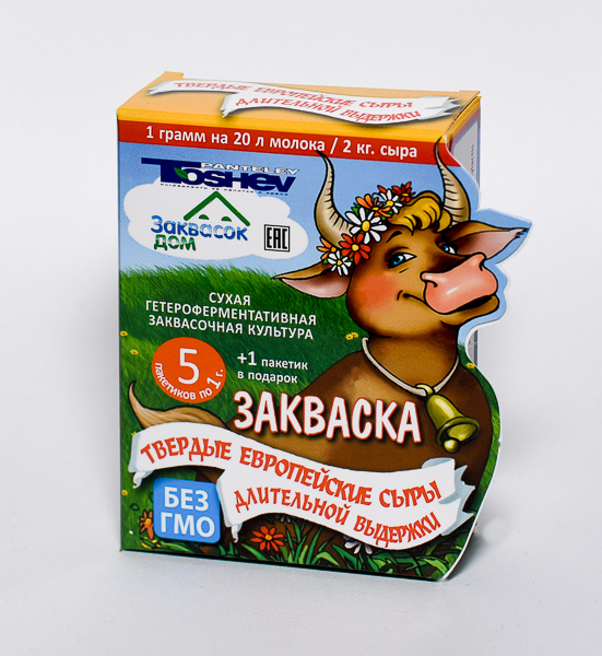 Toшев Твердые европейские
сыры ДЛИТЕЛьной выдержки
с НИЗКОЙ температурой
второго нагревания
на 20 л молока/2 кг сыра
5 саше*1 гр. + 1 в подарок! Toшев Твердые европейские
сыры ДЛИТЕЛьной выдержки
с НИЗКОЙ температурой
второго нагревания
на 20 л молока/2 кг сыра
5 саше*1 гр. + 1 в подарок!